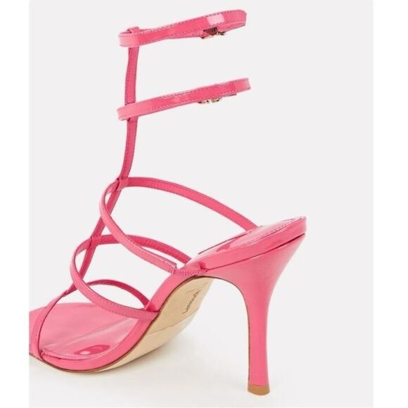 Larroude Serena Sandal in Patent Pink Size 6.5 - Picture 2 of 14